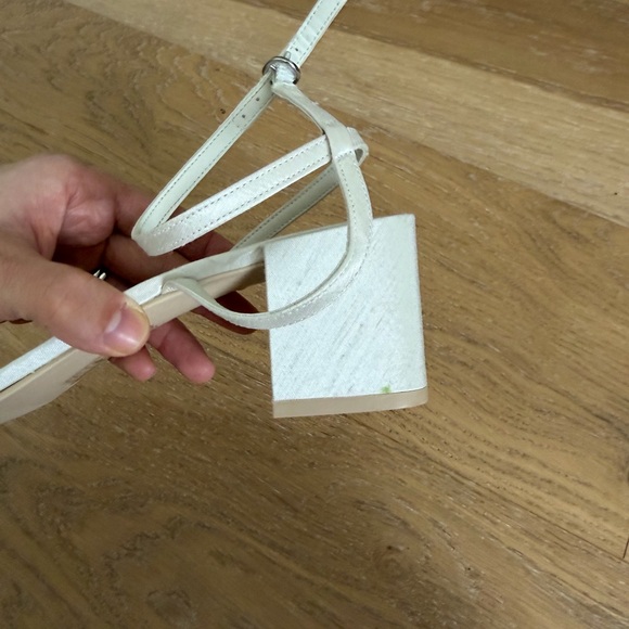 Dolce Vita Ivory Pearl-Strap Satin Heels - Picture 3 of 5